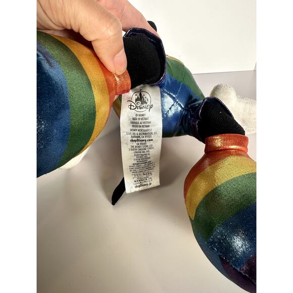 Disney Mickey Mouse Plush 17" Classic Character Shiny Rainbow Shorts & Shoes - Picture 4 of 8